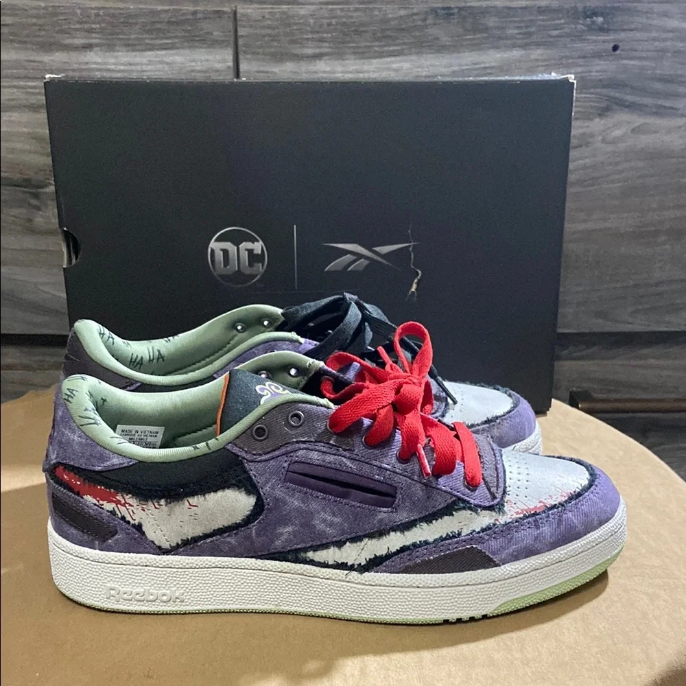 Reebok Club C 85 x DC Comics Joker Casual Shoe Sneaker - Picture 5 of 5